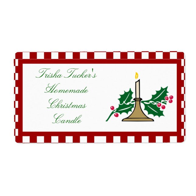 Homemade Candle Label (Front)