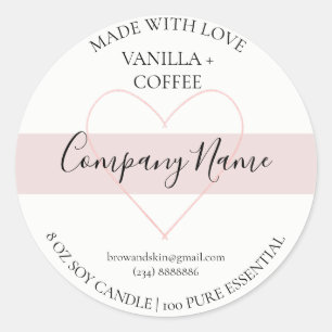Homemade Candle Label – Personalized Handcrafted C