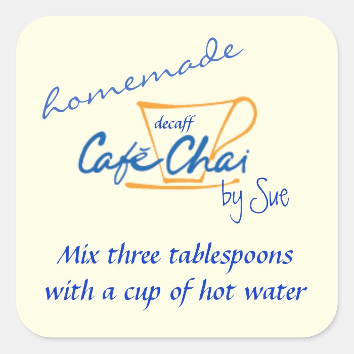 Homemade Chai Tea Gift Labels by YOU Stickers