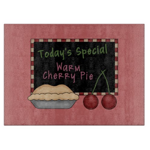 Homemade Cherry Pie Cutting Board