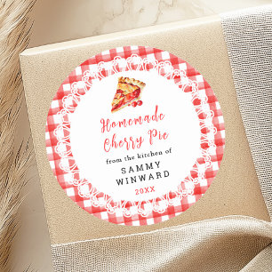 Homemade Cherry Pie Food Label