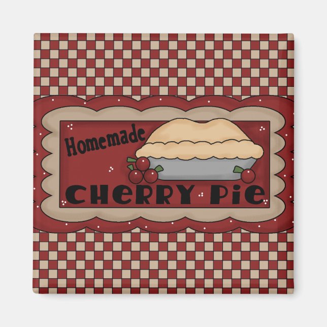 Homemade Cherry Pie Magnet (Front)