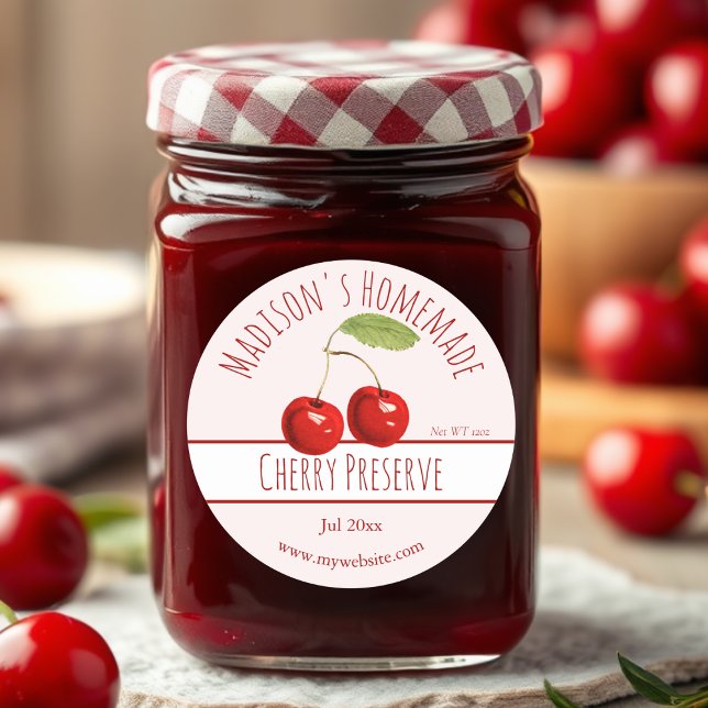 Homemade Cherry Preserve Labels (Creator Uploaded)