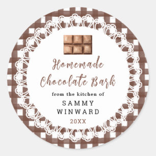 Homemade Chocolate Bark Label