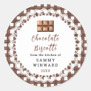 Homemade Chocolate Biscotti Label