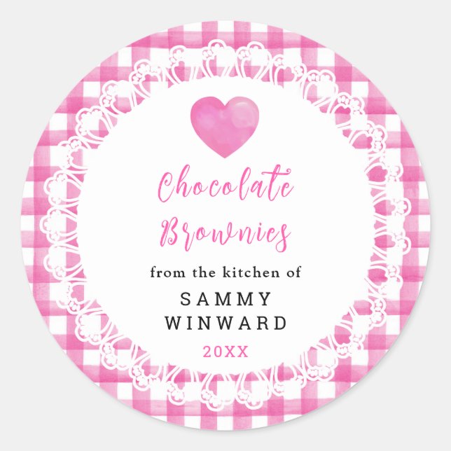 Homemade Chocolate Brownies Label (Front)