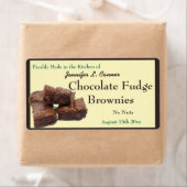 Homemade Chocolate Brownies Packaging Label | Zazzle