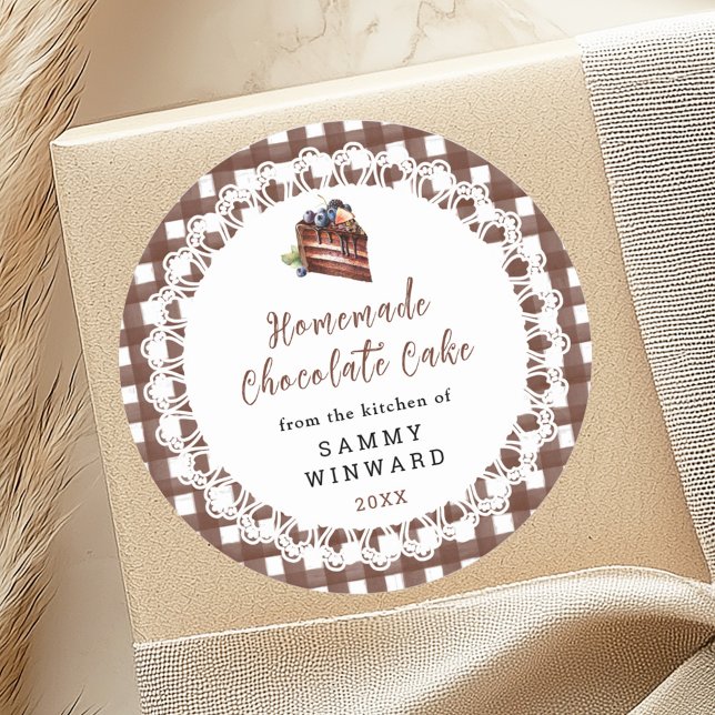 Homemade Chocolate Cake Food Label (Creator Uploaded)
