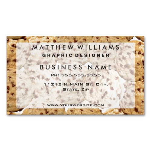 Homemade Chocolate Chip Cookies Business Card Magnet