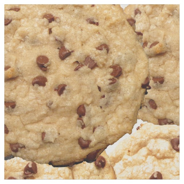 Homemade Chocolate Chip Cookies Fabric (Close Up)