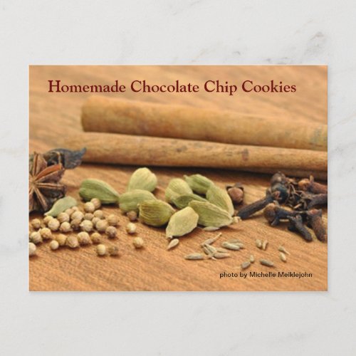 Homemade Chocolate Chip Cookies Postcard
