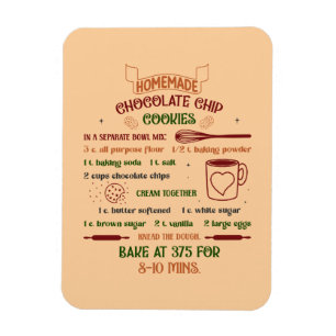 Homemade Chocolate Chip Cookies Recipe Magnet
