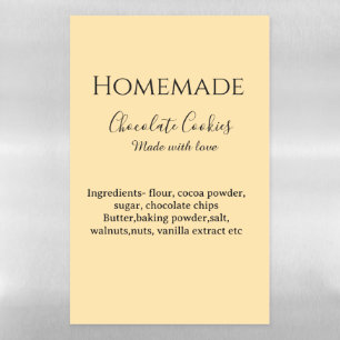 Homemade chocolate cookies made with love add text magnetic dry erase sheet