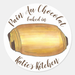 Homemade Chocolate Croissant Pain Au Chocolat Classic Round Sticker
