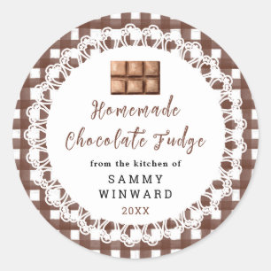 Homemade Chocolate Fudge Label