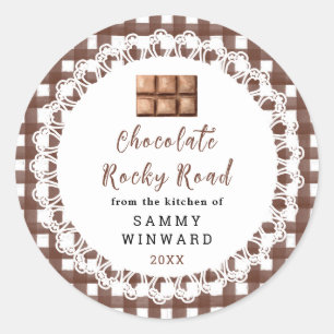 Homemade Chocolate Rocky Road Label