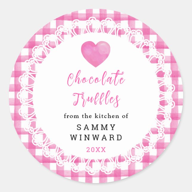Homemade Chocolate Truffles Label (Front)
