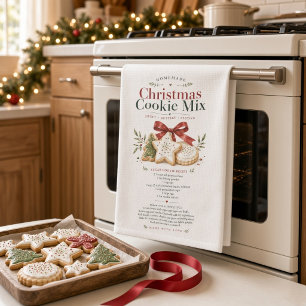 Homemade Christmas Cookie Mix Sugar Cookie Recipe Kitchen Towel