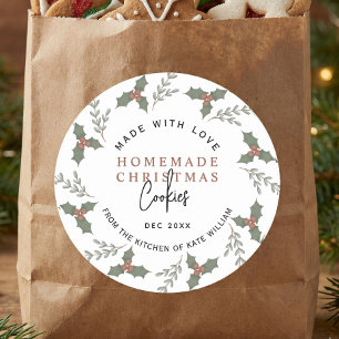 Homemade Christmas Cookies Baked Goods Label