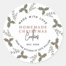 Homemade Christmas Cookies Baked Goods Label