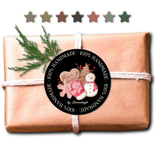 Homemade Christmas Cookies Classic Round Sticker