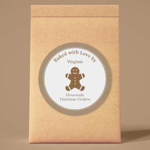 Homemade Christmas Cookies Gingerbread Man Sticker