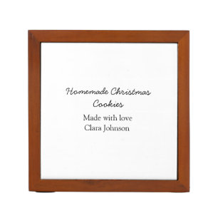 Homemade Christmas cookies made with love add name Desk Organizer