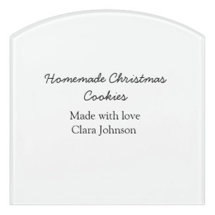 Homemade Christmas cookies made with love add name Door Sign