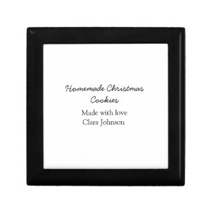 Homemade Christmas cookies made with love add name Gift Box