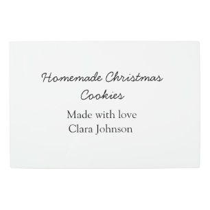 Homemade Christmas cookies made with love add name Metal Print