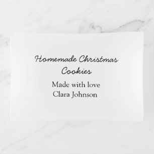 Homemade Christmas cookies made with love add name Trinket Tray