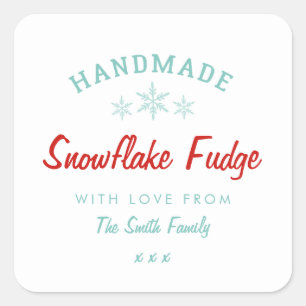 Homemade Christmas gift snowflake baking sticker