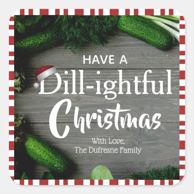 Homemade Christmas Pickles Label (Front)