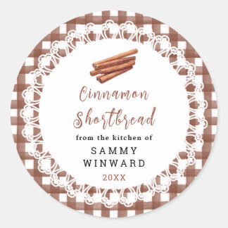 Homemade Cinnamon Shortbread Label