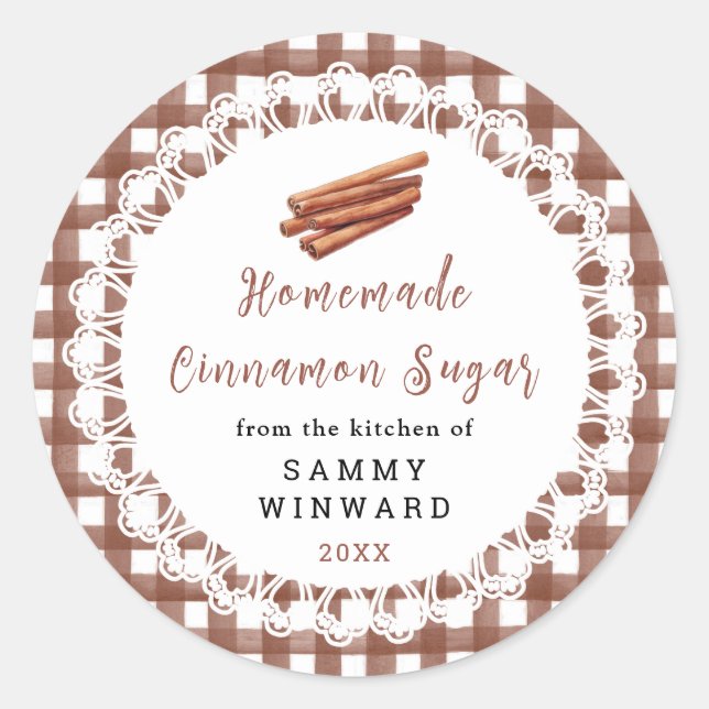 Homemade Cinnamon Sugar Label (Front)