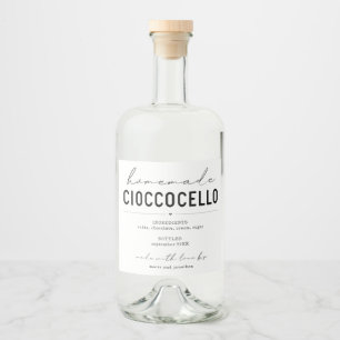 Homemade Cioccocello Chocolate Cello Label