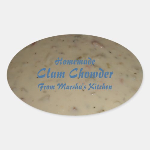 Homemade Clam Chowder Soup Canning Label