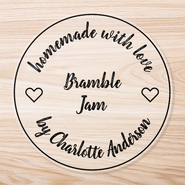 Homemade Clear Sticker | Jelly Jam Canning Label (Single)