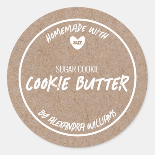 Homemade Cookie Butter Classic Round Sticker