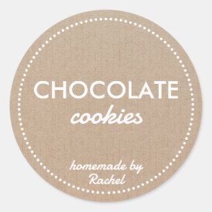 Homemade Cookie Vintage Modern Rustic Classic Round Sticker
