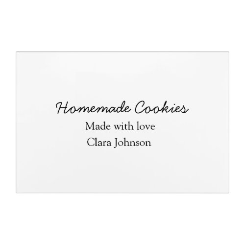 Homemade cookiers add your text name custom  throw acrylic print