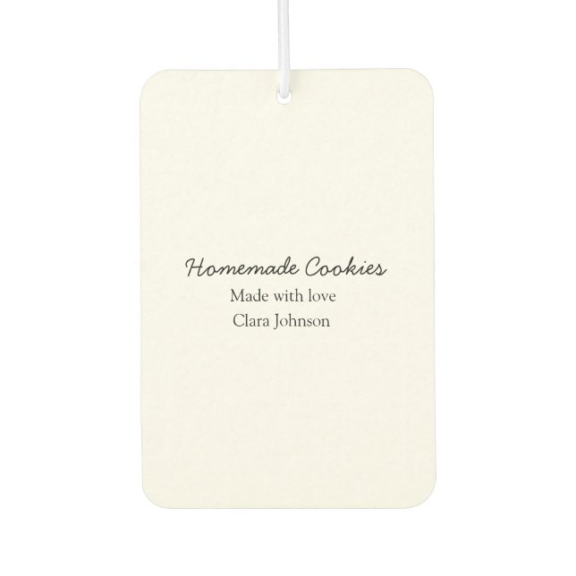Homemade cookiers add your text name custom  throw air freshener (Front)