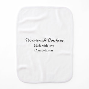 Homemade cookiers add your text name custom  throw baby burp cloth
