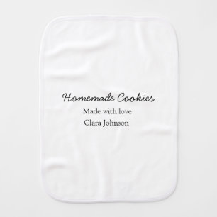 Homemade cookiers add your text name custom throw baby burp cloth