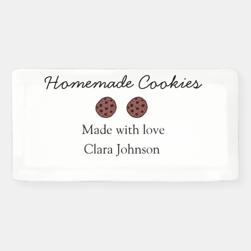 Homemade cookiers add your text name custom  throw banner