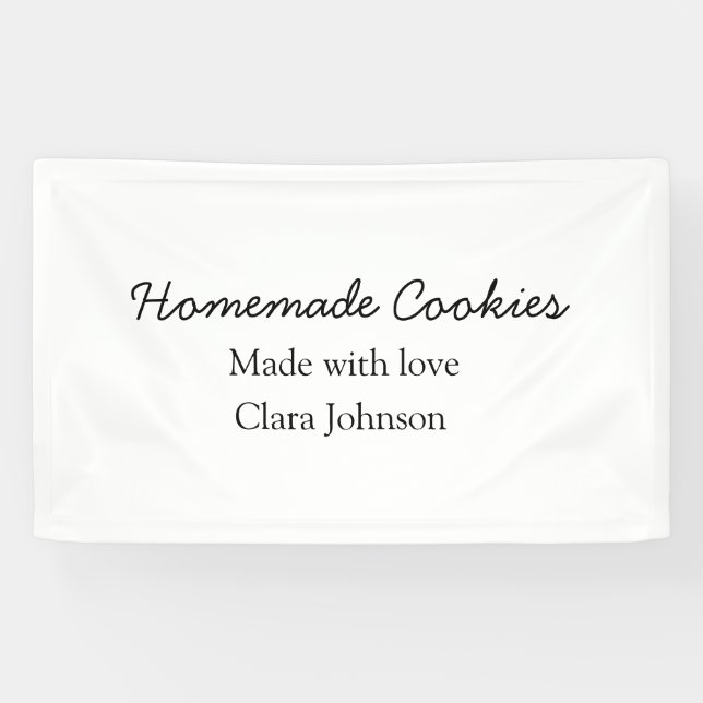Homemade cookiers add your text name custom  throw banner (Horizontal)