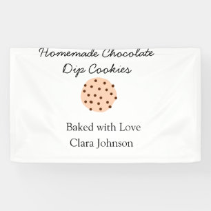 Homemade cookiers add your text name custom throw banner