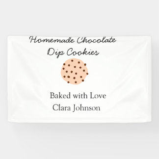 Homemade cookiers add your text name custom throw banner