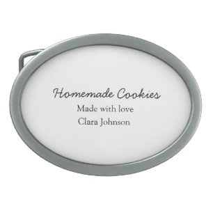 Homemade cookiers add your text name custom throw belt buckle
