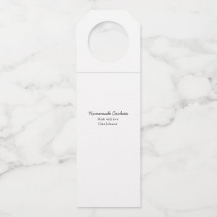 Homemade cookiers add your text name custom throw bottle hanger tag